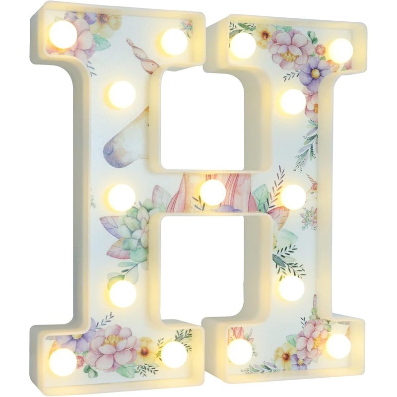 Lettres Lumineuses À Del ¿ Lettres De L'alphabet Lumineuses À Del ¿ Cadeau Pour Fille, Anniversaire, Décoration De Fête Licorne, Chambre À Coucher, Veilleuse, Noël, Saint-Valentin, Décoration