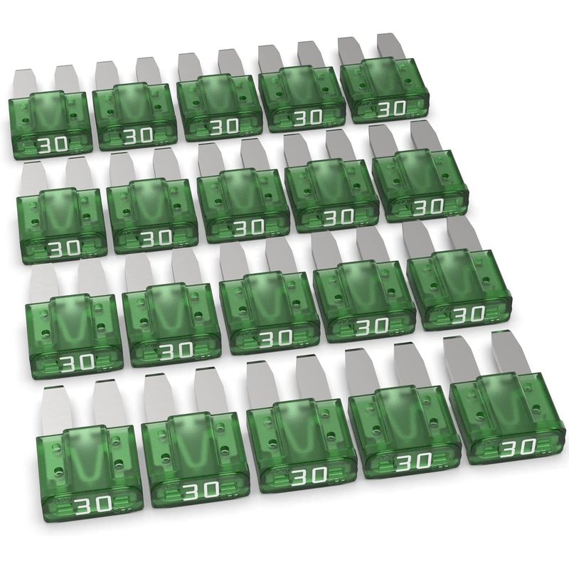 Micro 2 Fusibles À Lame Mikroto Ii 5A - 30A Fusible Enfichable D'Automobile Choix : 30A Ampère Vert, 20 Pcs