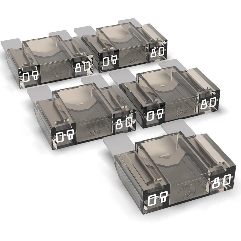 Fusible À Lame Maxi 20-80A, Fusible Enfichable D'Automobile, Choix : 80A Ampères, Blanc, 5 Pièces