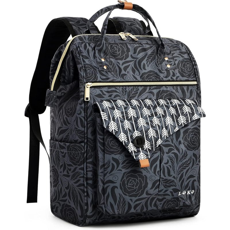 - Sac À Dos Pour Femme - Cartable - Avec Compartiment Pour Ordinateur Portable Et Poche Anti-Vol - Sac À Dos Pour Ordinateur Portable 15,6"", 15,6"", Rucksack