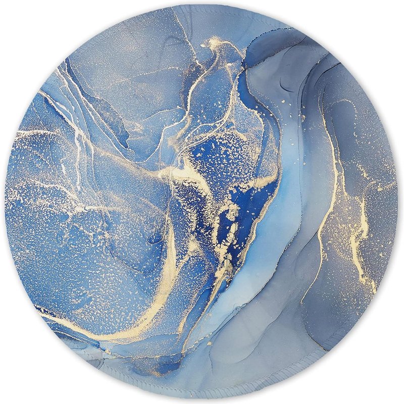 Tapis De Souris Avec Bord Cousu, Tapis De Souris De Qualité Supérieure, Texturé, Imperméable, Base En Caoutchouc Antidérapant, Pour Souris Gaming Filaire Ou Sans Fil, Texture Marbre Bleu