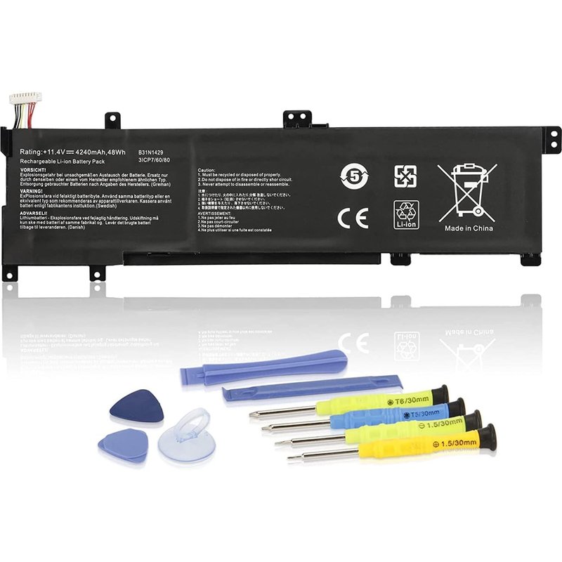 B31N1429 Batterie Pour Asus K501L K501Lb K501Lx K501U K501Ub K501Uq K501Ux K501Uw A501L A501Lb A501Lx A501Ub A501Uq A501Uw A501Ux R516Lb R516Lx R516Ub R516Uq R516Uw R516Ux V502Lb V502Lx