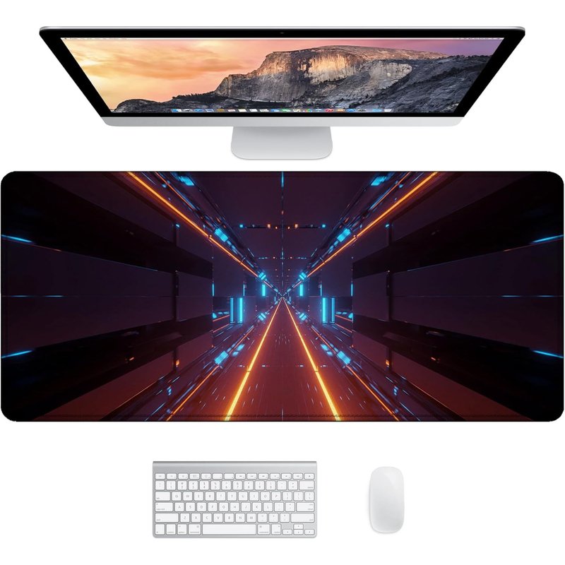 - Grand Tapis De Souris Xxl Gaming Tapis Souris Gaming Tapis De Souris Gaming Pour Pc Tapis De Bureau Sous Main Bureau Xxl Tapis Ordinateur Bureau Mouse Pad 90X40Cm (Néon A)
