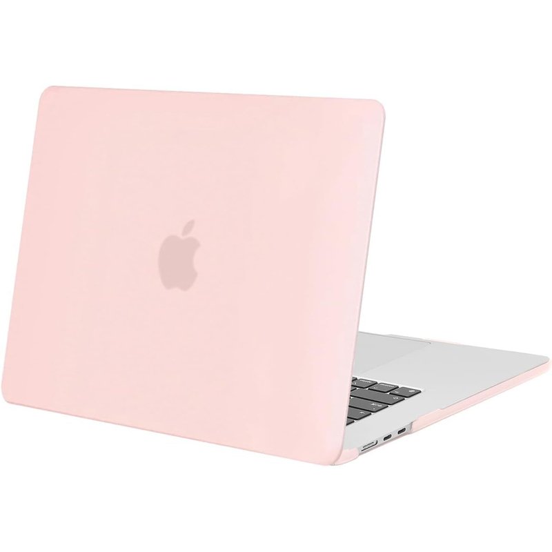 Coque Compatible Avec Macbook Air 15 Pouces M4 M3 M2 A3241 A3114 A2941 Avec Liquid Retina 15,3 Pouces & Touch Id,Coque Protection Rigide Pour Mac Air 15 2025 2024 2023 Release,Rose Craie
