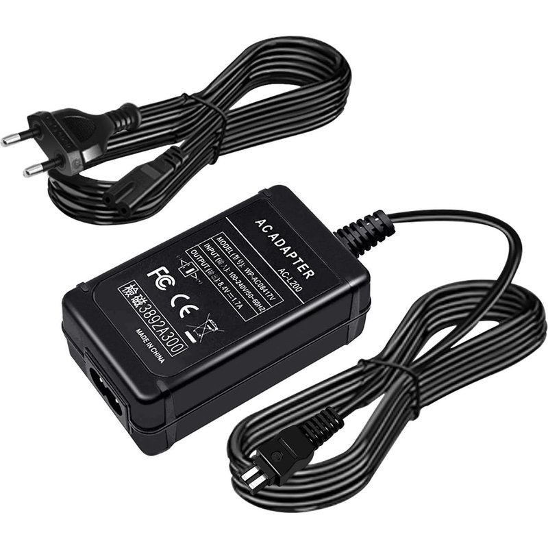 AC-L200 Kit Adaptateur Secteur pour Sony Handycam DCR-DVD7 DVD105 DVD108 DVD203 DVD205 DCR-SR45 DCR-SR47 DCR-SR68 DCR-SR80 Caméras Caméscopes