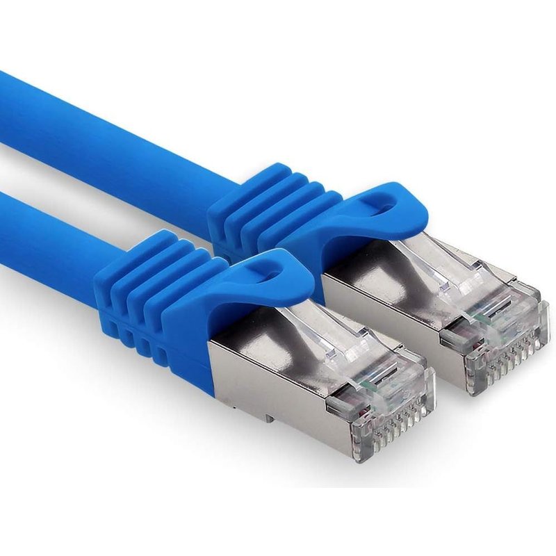 Câble Réseau Cat7 Cat7 10 GB/s SFTP-1x 1m-RJ45 Ethernet LAN DSL Routeur Modem-Bleu