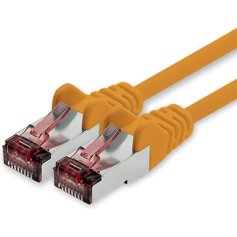 Câble réseau Cat.6 0,25m orange-1 x câble Ethernet Lankabel Cat6 Câble réseau Lan Sftp Pimf patch cable 1000 Mbit s