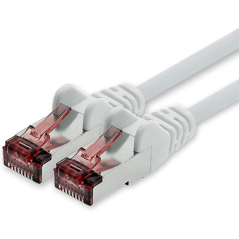 Câble réseau Cat.6 7,5m blanc-1 x câble Ethernet Lankabel Cat6 Câble réseau Lan Sftp Pimf patch cable 1000 Mbit s