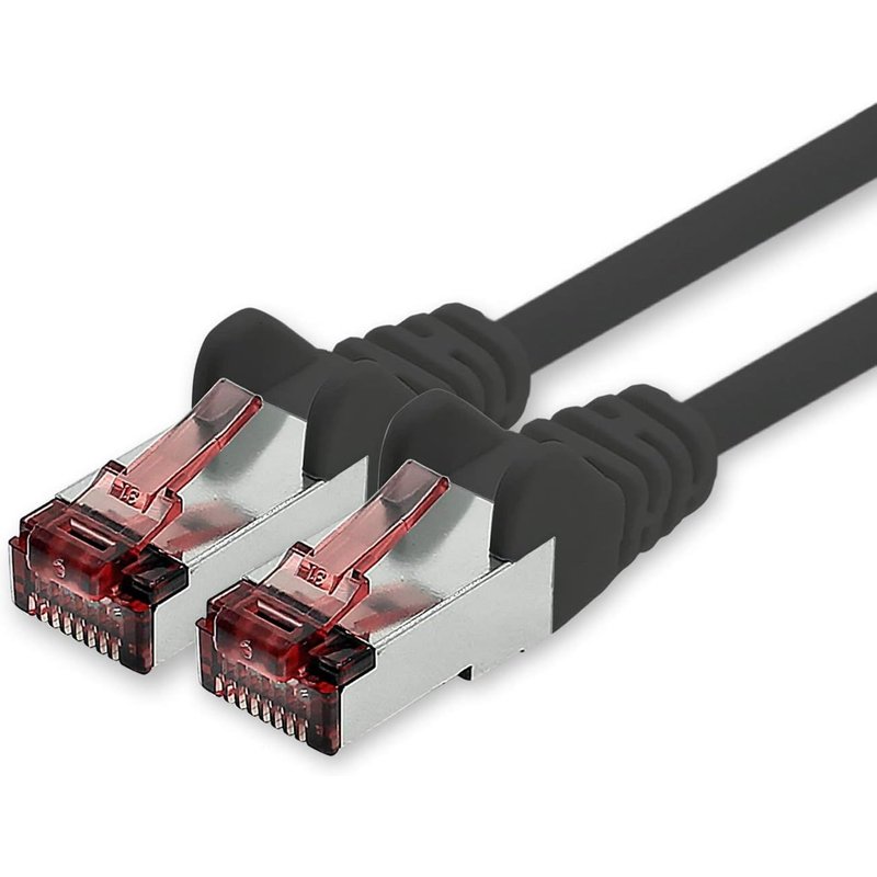Câble réseau Cat.6 3,0 m noir-1 x câble Ethernet Lankabel Cat6 Câble réseau Lan Sftp Pimf patch cable 1000 Mbit s