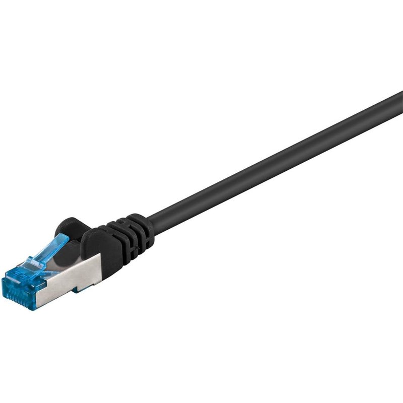 Câble Ethernet 92700 CAT 6a,double blindage,S-FTP jusqu'à 10000 Mbits,500 Mhz,câble en cuivre sans halogène,connecteur RJ-45,contacts plaqués or,3 m,noir