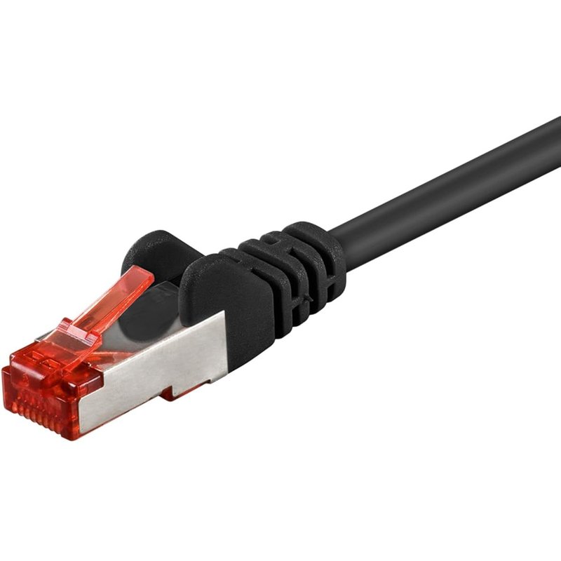 Câble réseau Cat 6 Câble LAN pour Gigabit Ethernet S-FTP,1m,noir,1