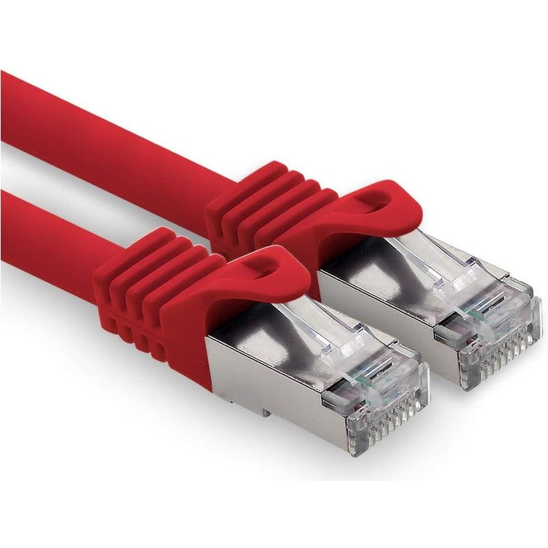 Câble Réseau Cat7 Cat7 10 GB/s SFTP-1x 2m-RJ45 Ethernet LAN DSL Routeur Modem-Rouge