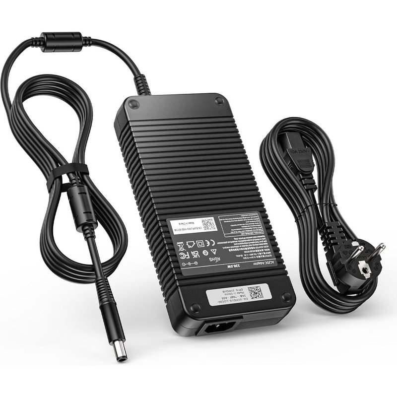 330W Chargeur Pour Dell Alienware M17 M18X X17 X51 R1 Area-51M G15 G16 5530 7630 7620 Da330Pm190 La330Pm190 Da330Pm111 La330Pm160 19.5V 16.92A Chargeur Adaptateur Secteur