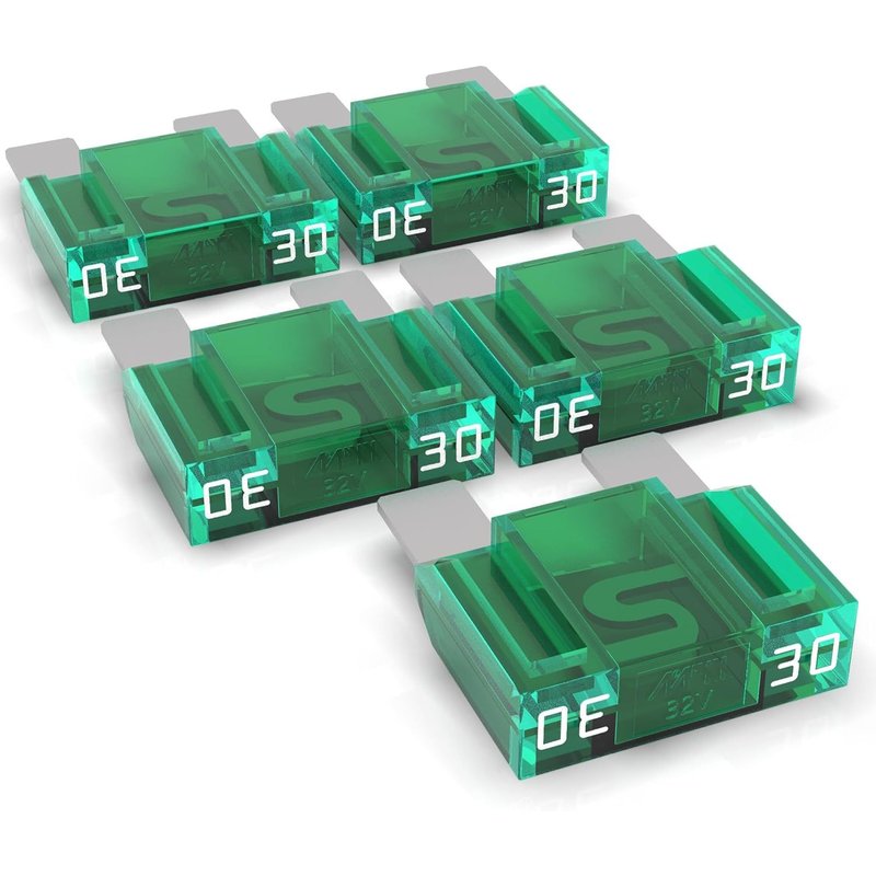 Fusible À Lame Maxi 20-80A, Fusible Enfichable D'Automobile, Choix : 30A Ampères, Vert, 5 Pièces