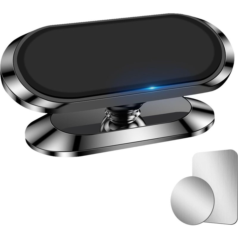 Support Téléphone Voiture Magnetique, Porte Telephone Voiture 360° Rotation, 8 Aimant Fort, Porte Telephone Magnétique En Alliage Portable Universel Pour I-Phone/Samsung Smartphone (Noir)