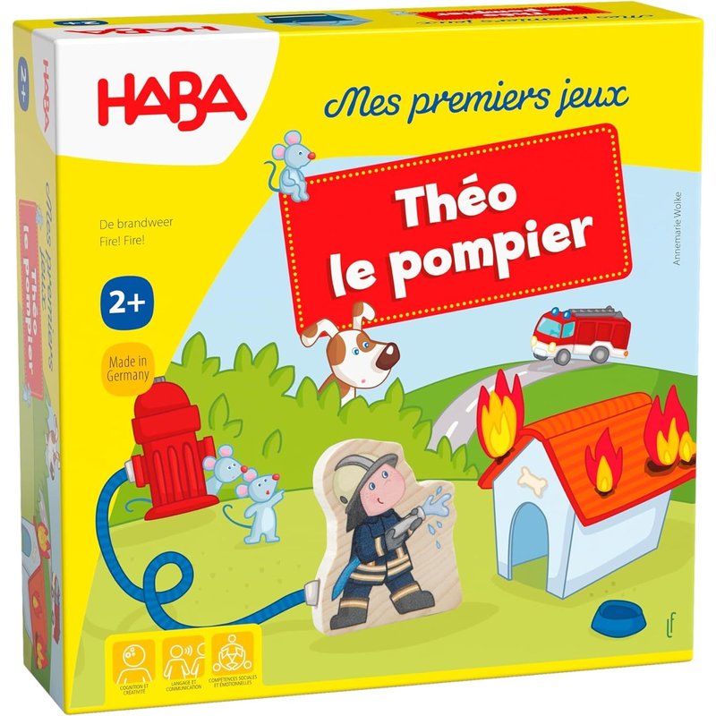 Mes Premiers Jeux-Théo Le Pompier-Jeu De Société Enfant-Jeu De Mémoire Et Éducatif-1 À 4 Joueurs-2 Ans-303808