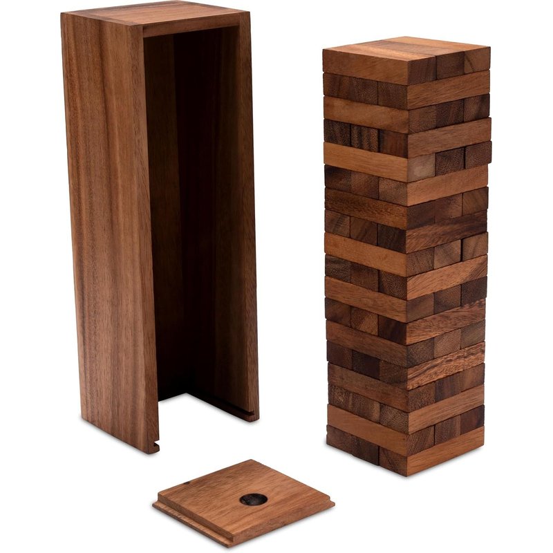 Tour Oscillante Gr. Xl-Hauteur 30 Cm-Condo-Tour En Bois-Jeu D'adresse-Jeu De Société En Bois