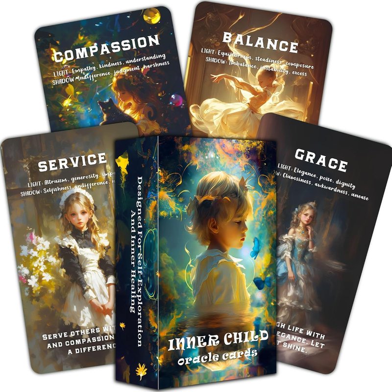 Cartes Oracle Inner Child Pour La Guérison,La Découverte De Soi Et Les Cartes Oracle De Croissance Émotionnelle Pour Débutants,Un Jeu Spirituel Et Une Méditation Guidée Pour La Transformation