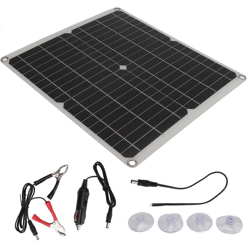Panneau solaire monocristallin portable d'extérieur 25 W, pliable et USB, pour téléphones portables et ordinateurs portables