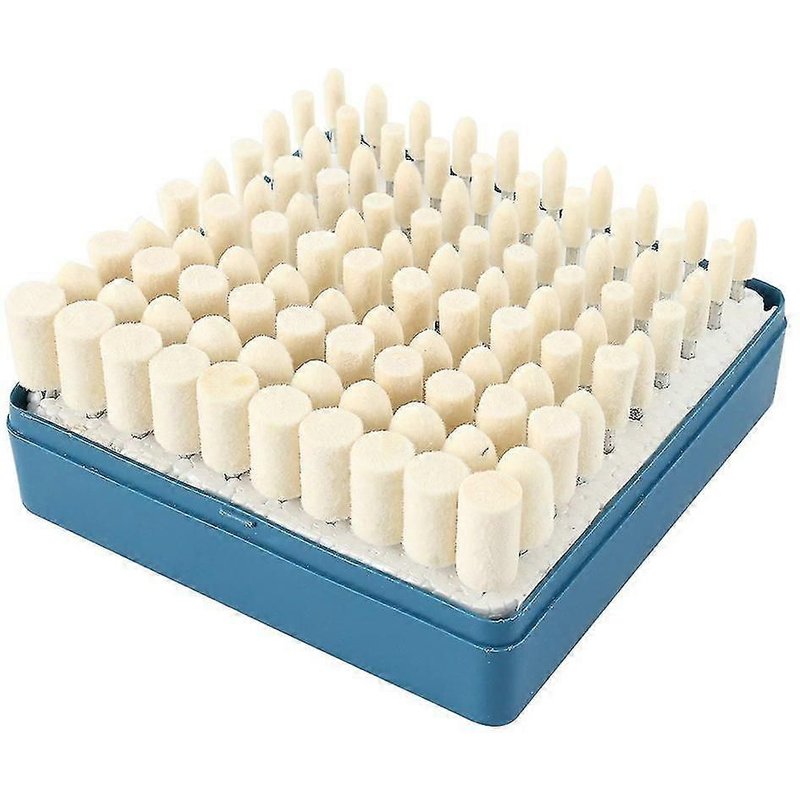 Disque de polissage en feutre abrasif 2025, mèches de meulage montées sur mandrin, tête de meulage pour outil rotatif (100 pièces, violet clair)