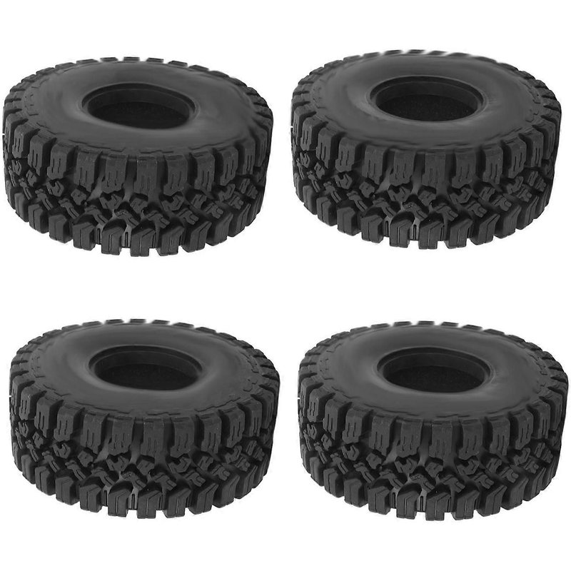 Pneus pour chenilles RC 2025-4 pièces pour SCX10, moyeu de roue en caoutchouc noir de 1,9 po, diamètre de 4,72 po, bonne adhérence sur route, pneus pour chenilles RC 1/10