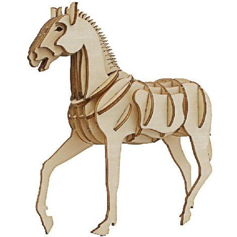 Puzzle 3d Cheval En Bois