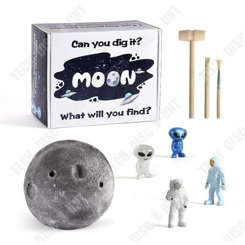 Td® Jouets Éducatifs Lune Lune Jouets En Plastique De L'espace Extra-Atmosphérique Jouets D'excavation Archéologiques Extraterrestre