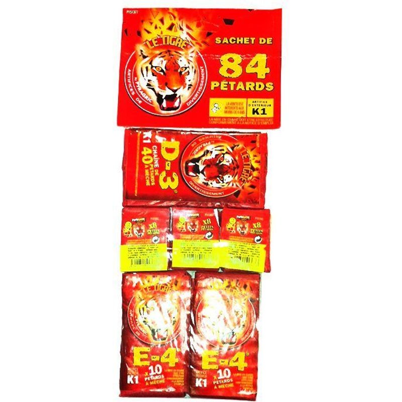 84 PÉTARDS EN SACHET LE TIGRE - K1