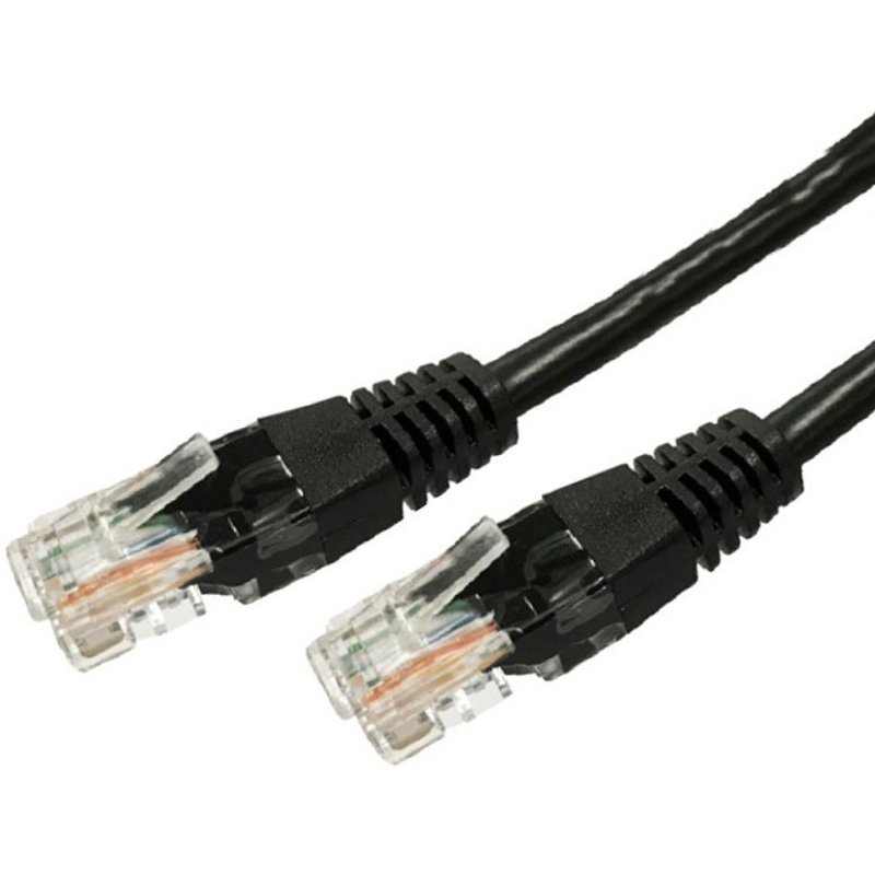 Cable Ethernet cat.5e RJ45 UTP 7,5m. noir