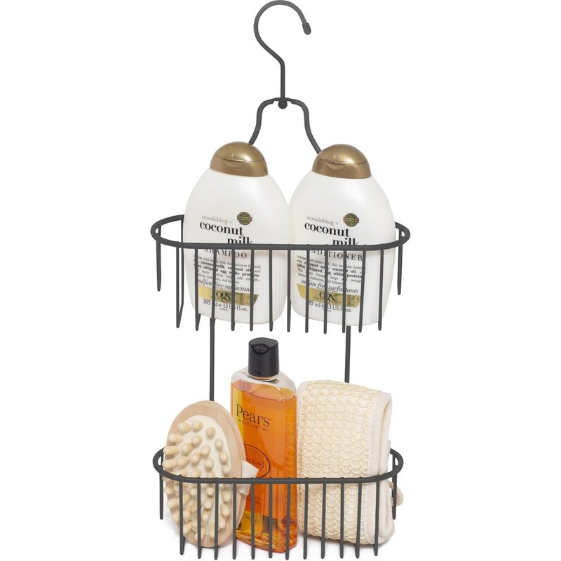 U2013 Panier De Douche Suspendu À 2 Niveaux U2013 Résistant À La Rouille U2013 Gris