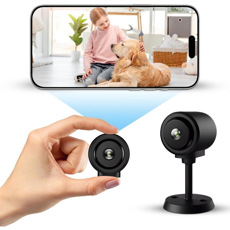 Mini Camera Espion Sans Fil 1080P ¿ Mini Caméra De Surveillance Intérieur/Extérieur Wifi Discrète Avec Vision Nocturne Ir 940Nm, Détection De Mouvement, Carte Sd, App Ios/Android