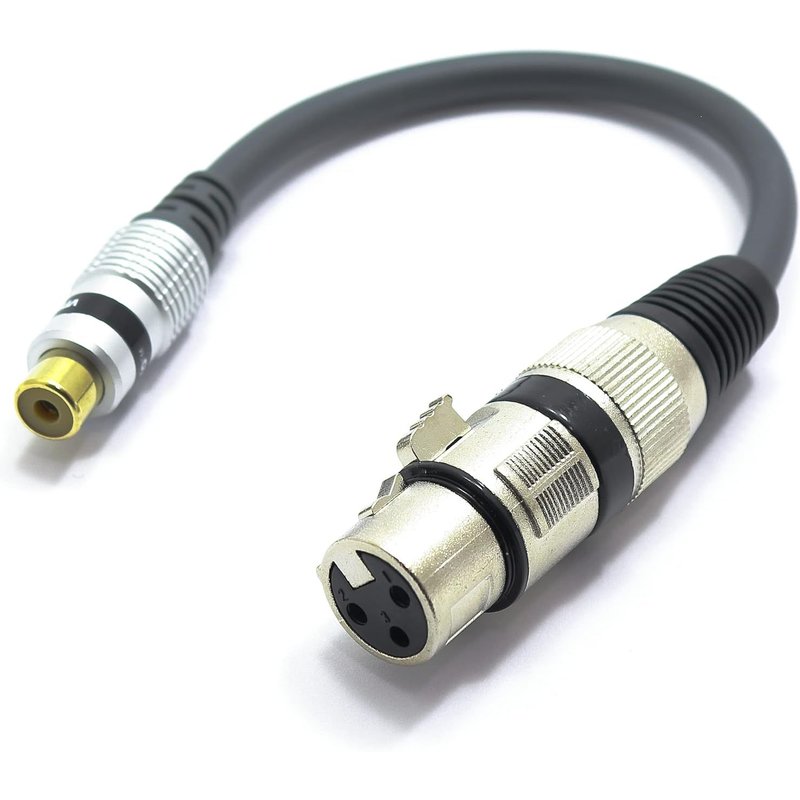 Adaptateur XLR Femelle vers RCA Femelle pour Microphone 3 Broches vers RCA Audio