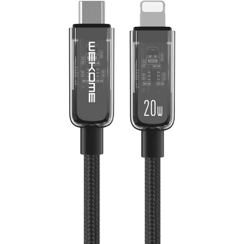Câble WDC-181 1m USB-C vers Lightning 20W Vanguard Series Wekome Noir