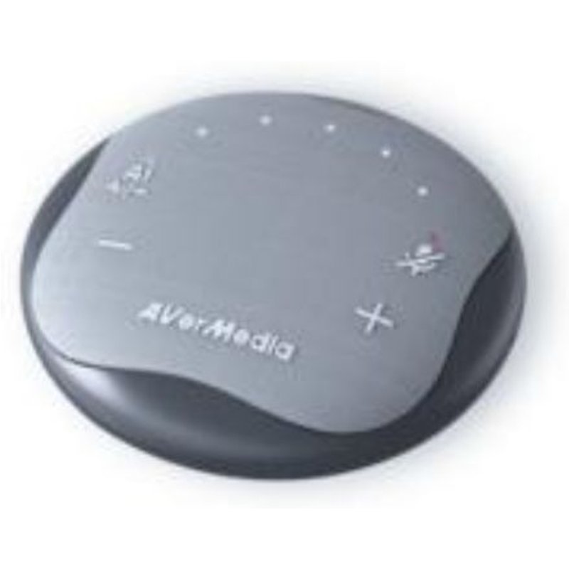 AVERMEDIA Smart Speakerphone AS315 Haut parleur de reunion intelligent avec Hub HDMI/USB A/USB C, IA,reduction de bruits, supresssion Echo, Son 360°