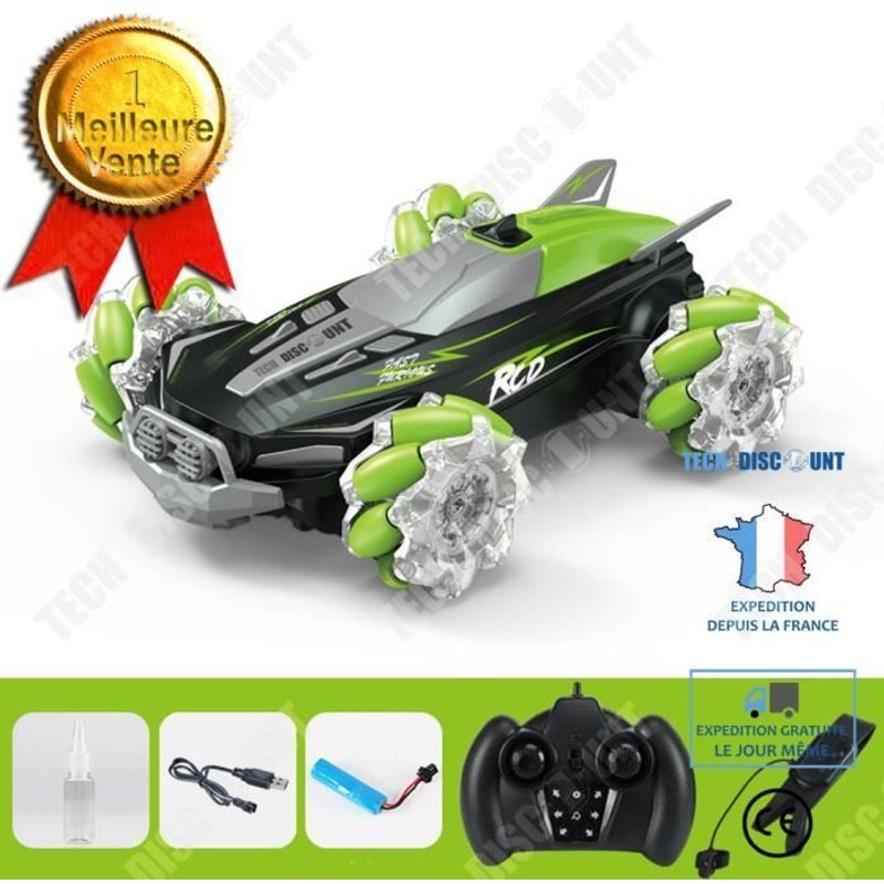 Td® Spray Light Cascadeur Télécommande Voiture Quatre Roues Motrices Tout-Terrain Geste Induction Télécommande Voiture Cadeau De Noë