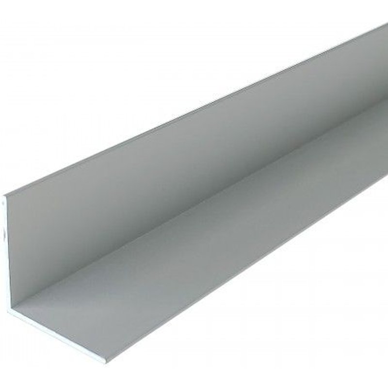 Cornière égale en aluminium finition anodisé argent - longueur 4 m - 15 x 15 x 1,3 mm Atrius