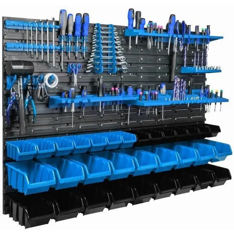 32 Boîtes système de rangement du garage 115x78cm bacs a bec boites de rangement boites du garage