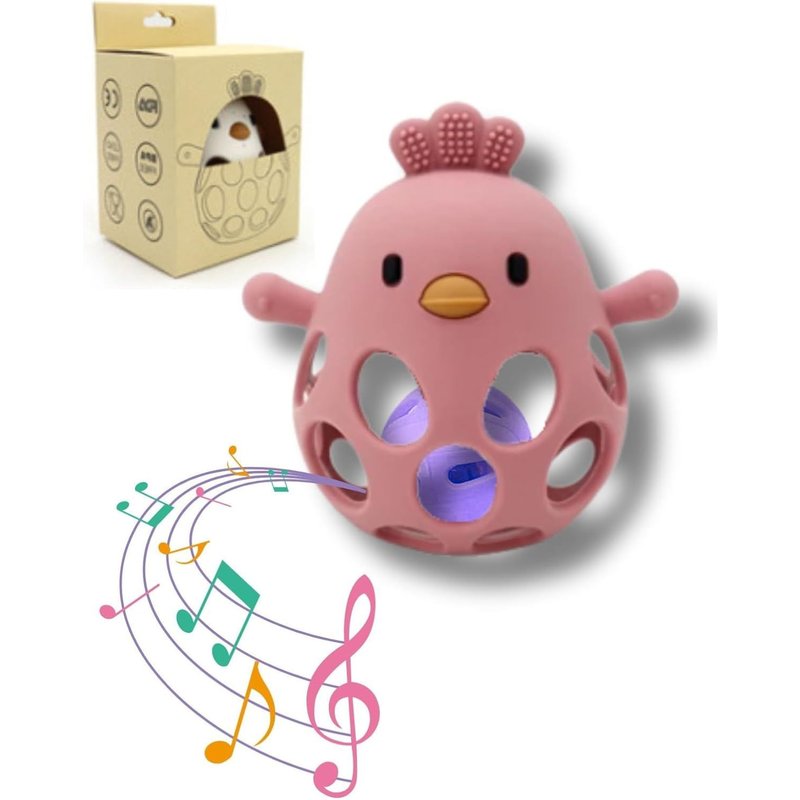 Jouet De Dentition En Silicone Sans Bpa/Jouet Sensoriel Pour Bébé/Hochet Avec Clochette/Anneau De Dentition/Soulage La Douleur Des Gencives/Motricité/Sensoriel Pour Autisme