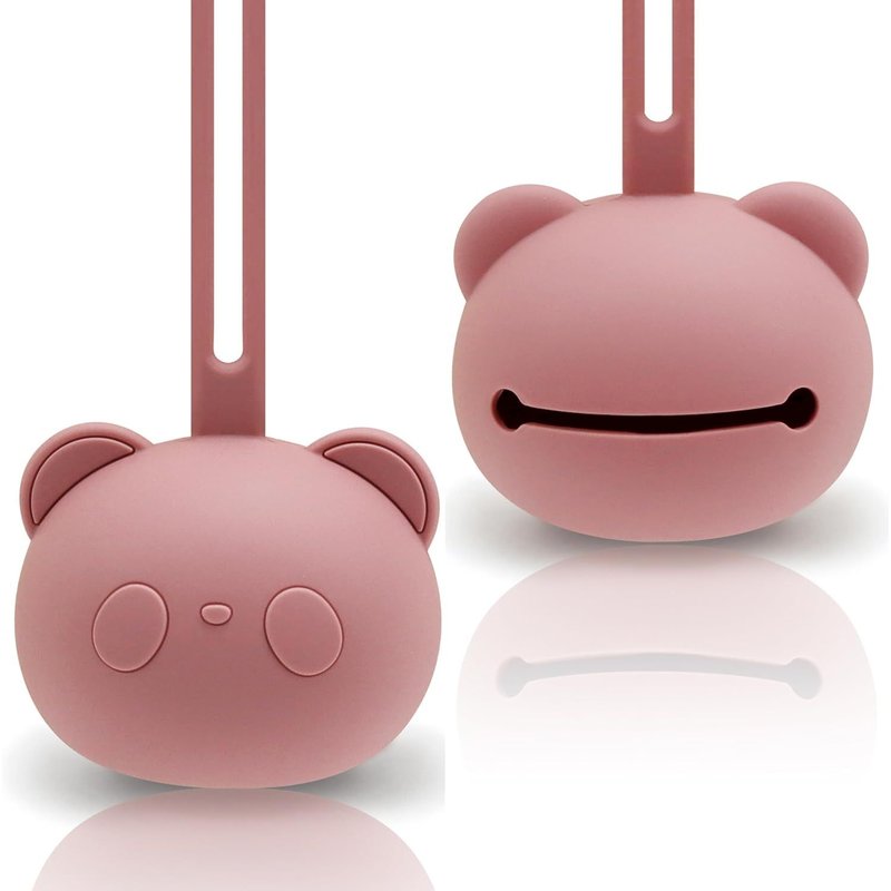 Boîte À Sucette En SiliconeRangement Sécurisé Pour TétinesDesign PandaSans BpaAccessoire Bébé De Haute Qualité Pour Nourrissons Et Jeunes Enfants (Deep Pink)