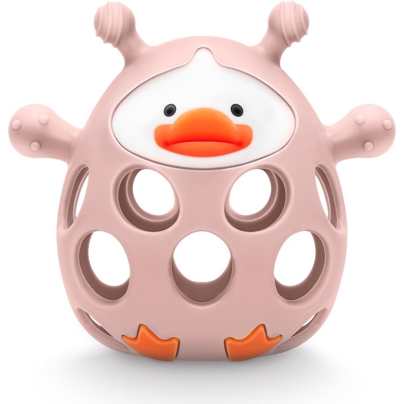 Anneau Dentition Bébé Réfrigérant-Mitaine De Dentition En Silicone Alimentaire Sans Bpa,Gant À Mâchouiller Pour Poussée Dentaire,Jouet Dentition Bébé,Pour Bebe Garcon Fille (1 Pièce Rose)