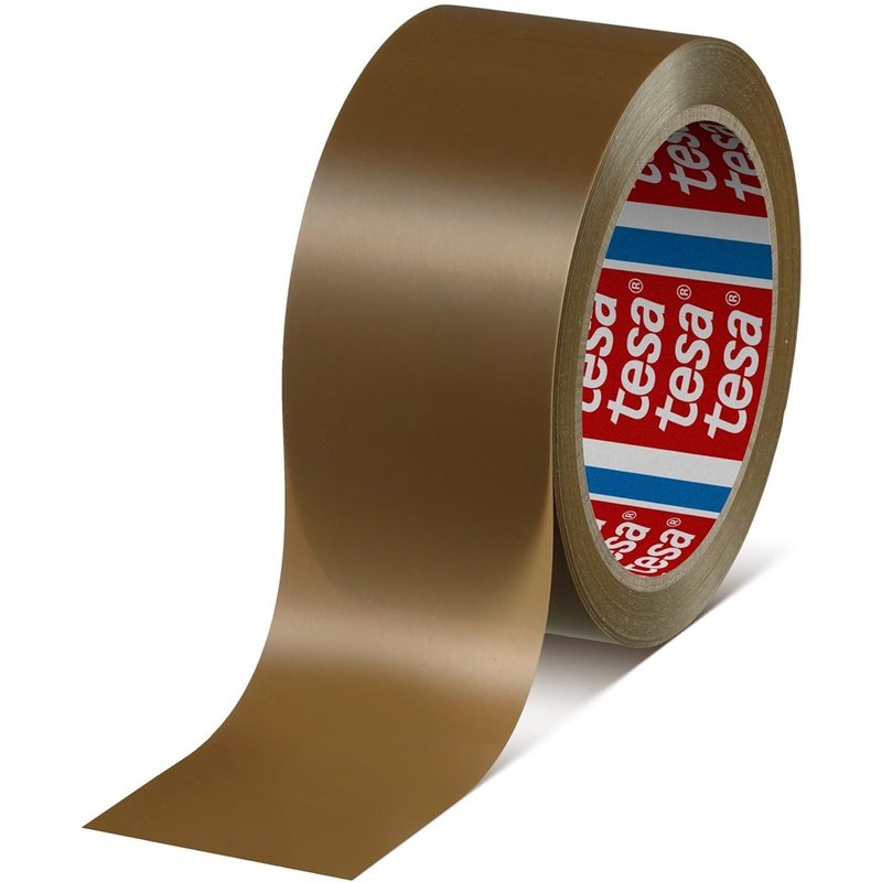 Rouleaux de ruban adhésif d'emballage en vinyle Marron/chamois 66 m x 38 mm