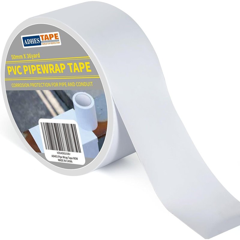 Ruban Adhésif PVC Contre La Corrosion,Ruban Adhésif étanche,Protection De Tuyau Conduite D'eau Souterraine,50mm x 33m,blanc