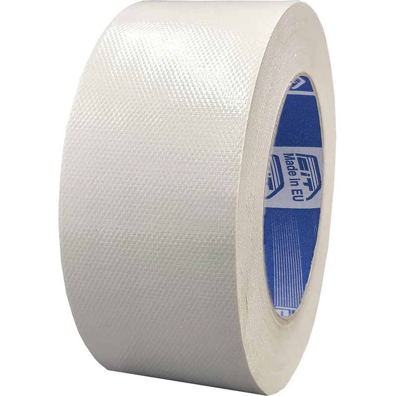 Ruban adhésif toilé fort 50 mm x 25 m,ruban telé renforcé,Duct Tape,ruban de toile américain : réparations,fixation et emballage à haute tenue (Blanc)