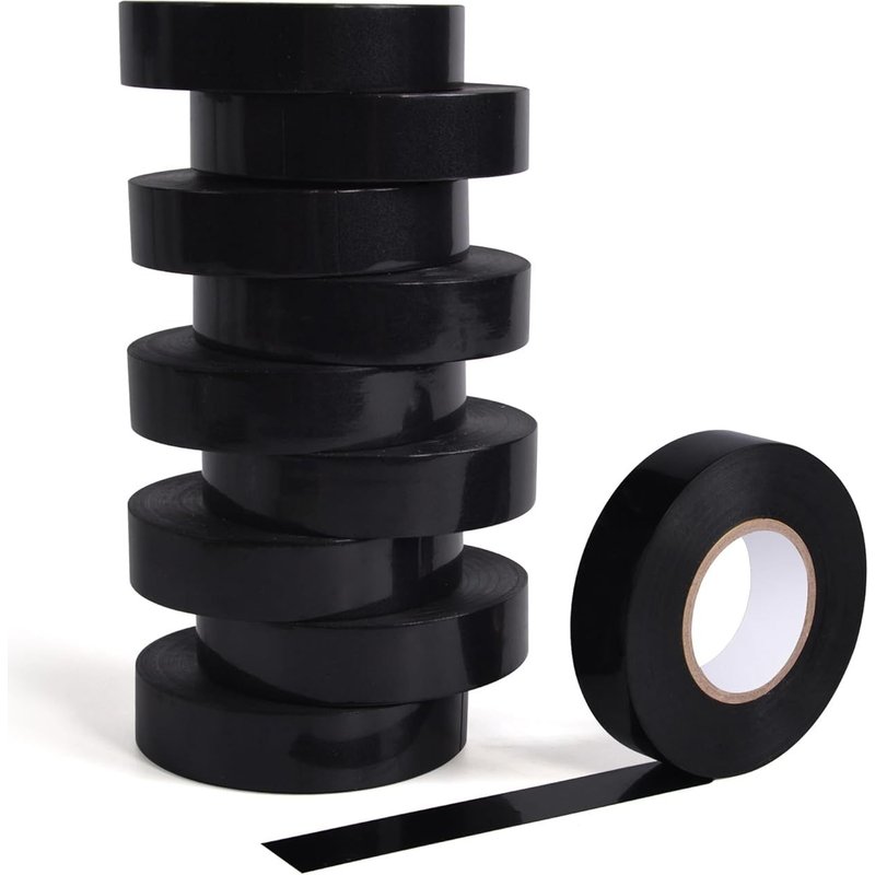 Ruban Adhésif Isolant Professionnel Électrique Noir,10 Rouleaux PVC,Ignifuge Et Imperméable,Pour L'Isolation De Câbles,19mm x 20m