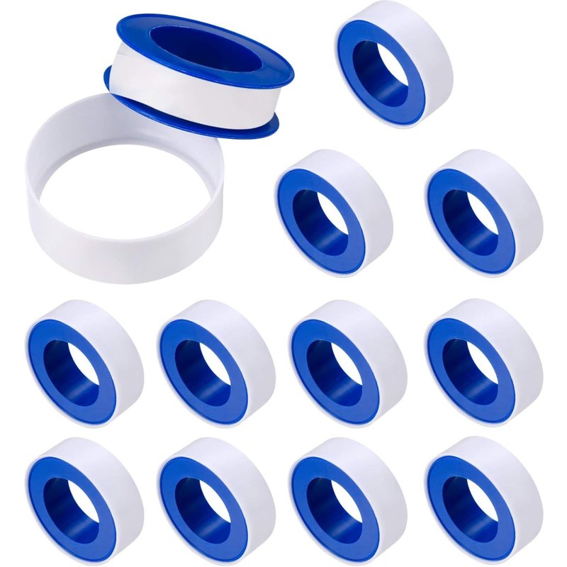 PTFE Ruban Étanchéité,Industrial Ruban de Marquage,Téflon de Plomberie Joint Rubans,12mm x 10m Rouleau de pour Tuyaux-12 Pcs
