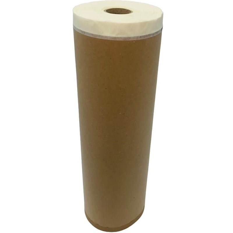 Nespoli Rouleau de papier avec ruban adhésif,30 cm x 45 m,40 g/m²,pour protection des plinthes,portes,etc... Facile à couper et facile à poser,ne laisse pas de traces d'adhésif une fois retiré