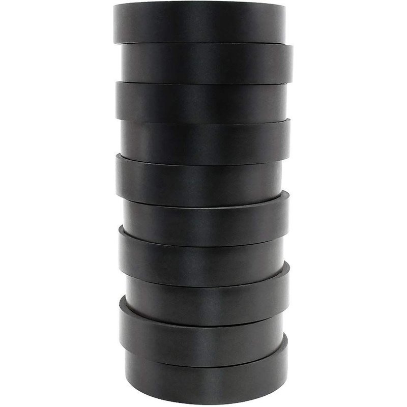 Lot de 10 rouleaux de ruban adhésif isolant en PVC Noir 15 mm x 15 m