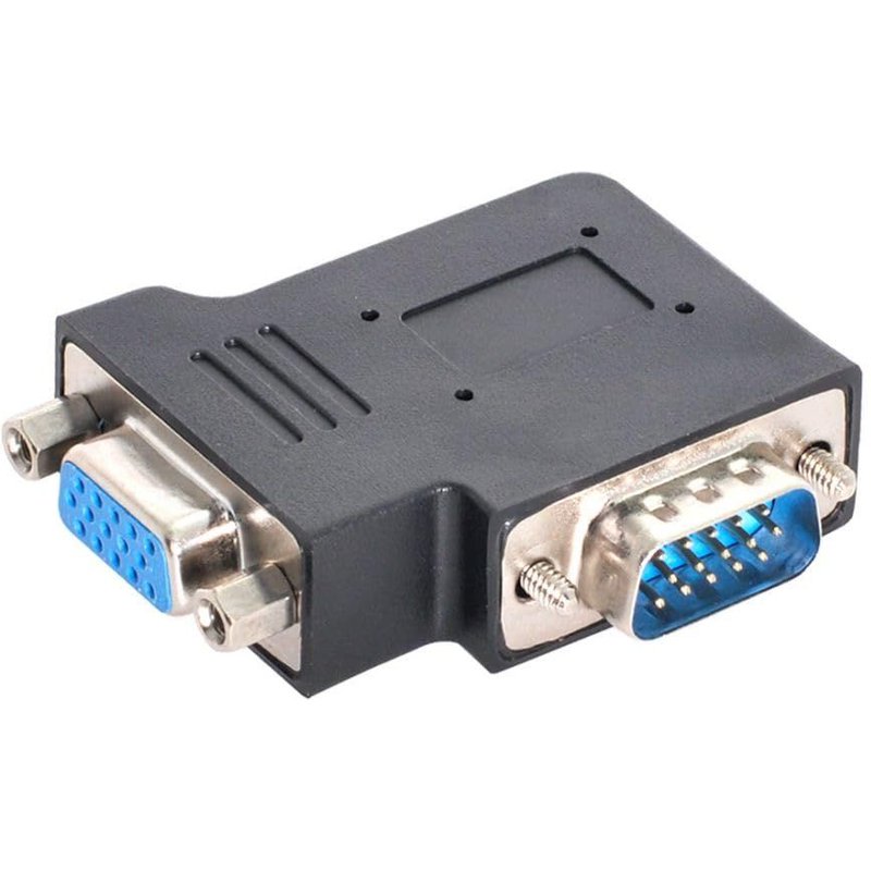 Vertical Flat Left Angled 90 Degree Vga Svga Male To Female Extension Adaptateur
