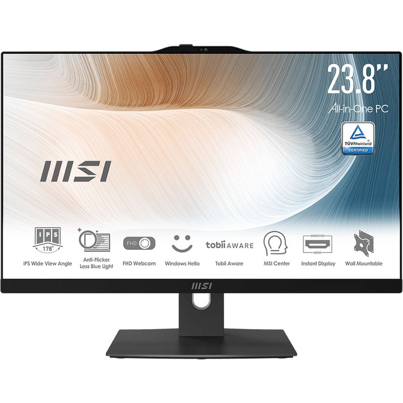 MSI Modern AM242TP 12M 414EU - 23.8" Core i5 I5-1240P 1.7 GHz 16 Go RAM 1 To Noir