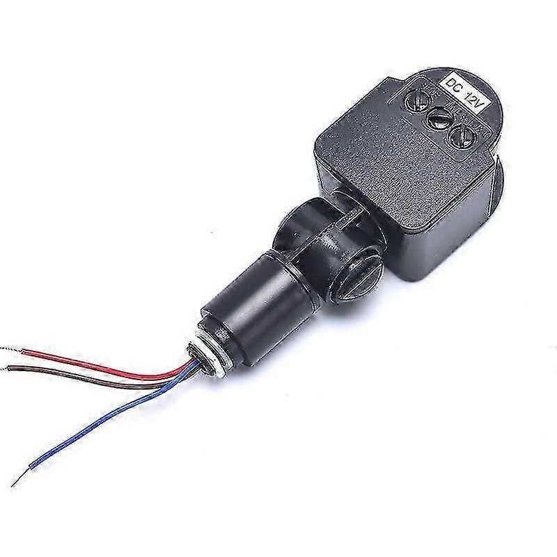 Détecteur de mouvement infrarouge PIR 12 V CC, interrupteur d'éclairage extérieur, blanc